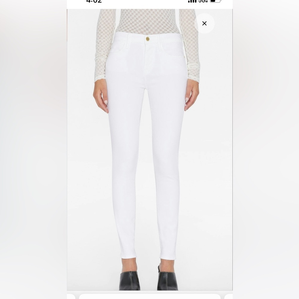 FRAME Skinny White Jeans